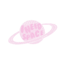 Stuckonbai pink space planet ineedspace Sticker