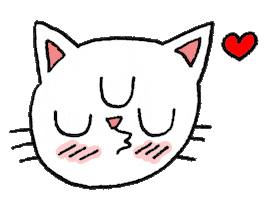Cat Kiss Sticker by Hiss Art