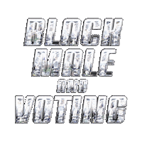 Text gif. Masculine diamond block letters reading, "Black Male and Voting."