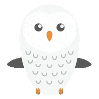 Snowy Owl Christmas Sticker