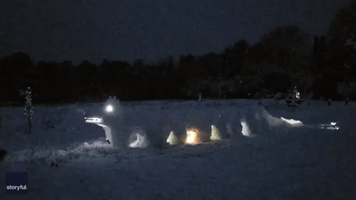 'Snow Dragon' in Maine Puts Snowmen to Shame