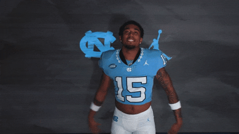 Lets Go Football GIF by UNC Tar Heels