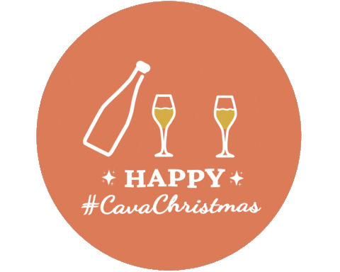 Happy Cheers Sticker by Cava Wine