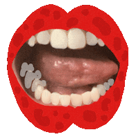 yescatieburrill kiss scream tongue lips Sticker