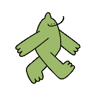 Happy Walking Sticker