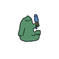 linyachu smile summer green ice cream Sticker