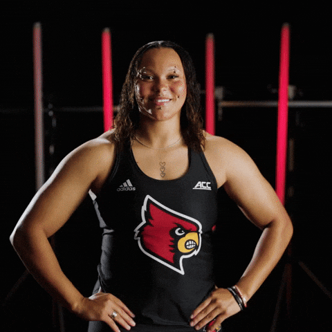 Track Field Flex GIF by Louisville Cardinals