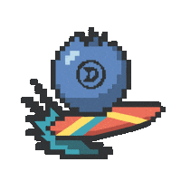 2D 8Bit Sticker by Daze Off