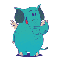 obahdesign design graphic design elephant verde Sticker