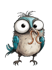 Worm Early Bird Sticker by ViaLucia