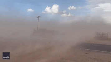 'Crazy Winds' Blow Dust and Debris Across Arizona Field as Storms Hit Region
