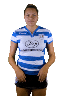 blauwwitkorfbal jessica akc blauw-wit Sticker