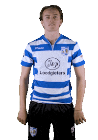 blauwwitkorfbal jacco akc blauw-wit Sticker