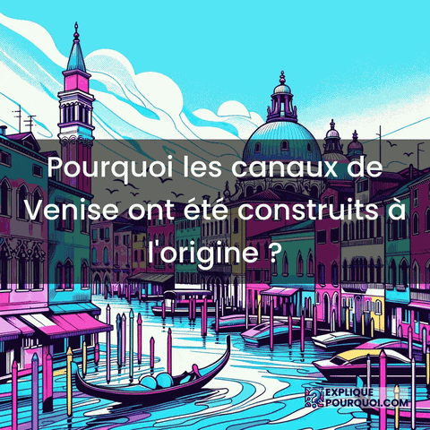 Construction Canaux Venise GIF by ExpliquePourquoi.com