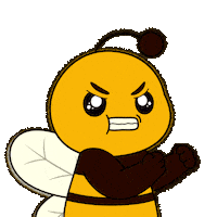 Angry Plan B Sticker by Plan Bee Studios