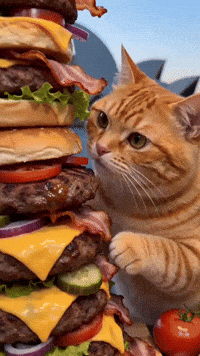 LeoandHuasheng hungry burger temptation craving GIF