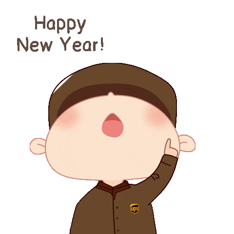 New Year Wow Sticker by UPS Asia Pacific