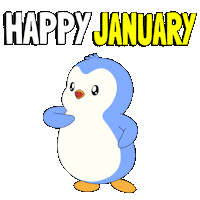 January 1 Penguin Sticker by Pudgy Penguins