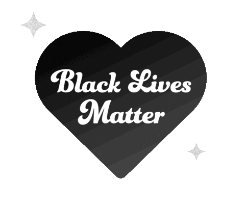 Black Lives Matter Heart Sticker by Digital Beauty HQ
