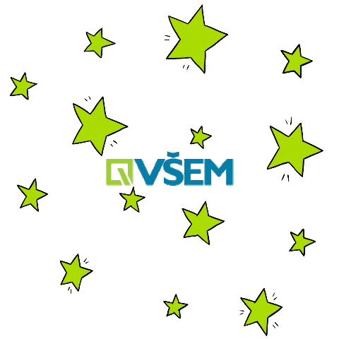 Gold Star Stars Sticker by VŠEM