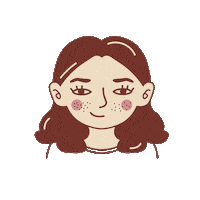 Girl Blinking Sticker