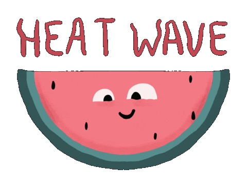 Burning Heat Wave Sticker by stopmotreats