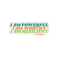 Affirmations I Am Powerful Sticker by Meet Lucero