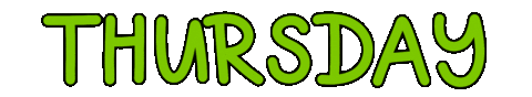 Thursday Weekday Sticker