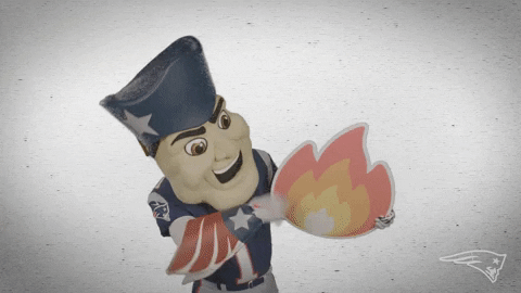Football Burning Up GIF by New England Patriots
