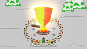 fire floating GIF by South Park 