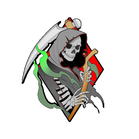 Reaper Rotating Sticker by TectonApparel