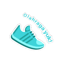 gakgendutlagi workout running olahraga sepatu Sticker