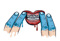 Marilyn Manson Teeth Sticker