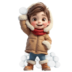 Boys Girls Winter Sticker