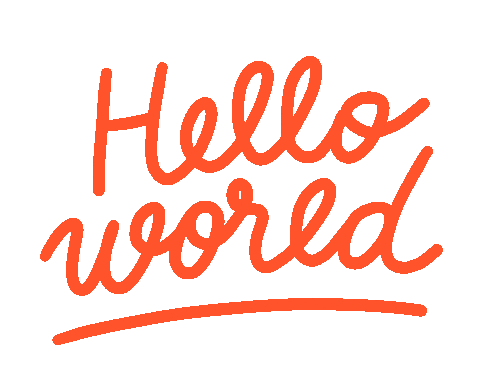 Happy Hello World Sticker by Livia Falcaru