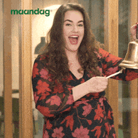 Maandag Bel gong maandag klok GIF