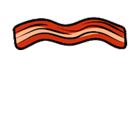 South Beach Bacon Sticker by Shh Miami