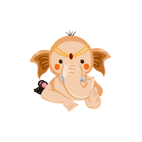 Ganesh Chaturthi Wish Sticker by Creative Hatti
