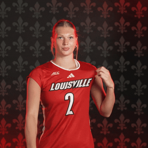Volleyball Go Cards GIF by Louisville Cardinals