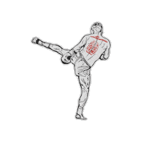 Kick Thai Sticker by James Nichol