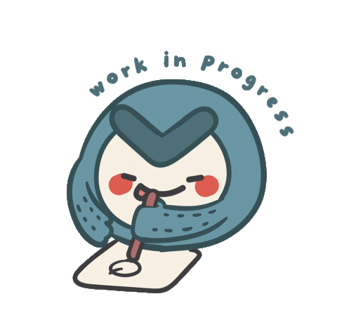 In Progress Art Sticker