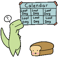 day off dinosaur Sticker by Loof and Timmy