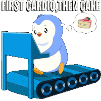 No Pain No Gain Running Sticker by Pudgy Penguins