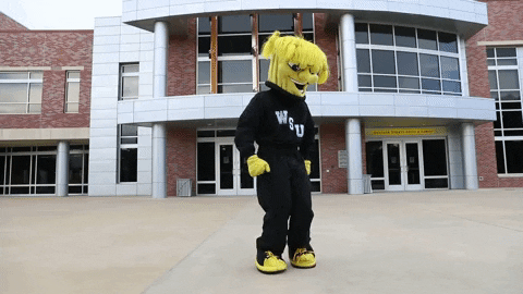 Wu_Shock giphyupload dancing mascot wsu GIF