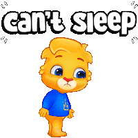 I Cant Sleep Wide Awake Sticker by Lucas and Friends by RV AppStudios