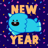 Happy New Year GIF by DINOSALLY