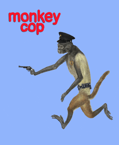 monkey cop GIF by Scorpion Dagger