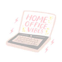 Pink Working Sticker by Kimberly Olson