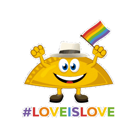 Empanadaselmachetico loveislove empanadas lgtbi Sticker