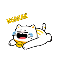 Cat Lol Sticker by Bank Neo Commerce